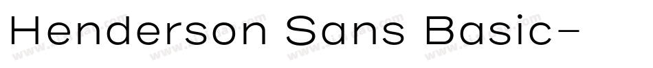 Henderson Sans Basic字体转换